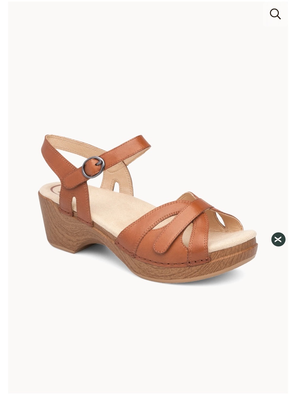 Dansko Women's Season Cognac Leather Ankle-Strap Sandal